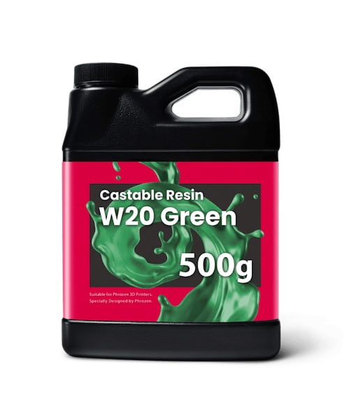 Żywica do drukarki 3D Phrozen Castable W20 Green 500g 2 Żywica do drukarki 3D Phrozen Castable W20 Green 500g