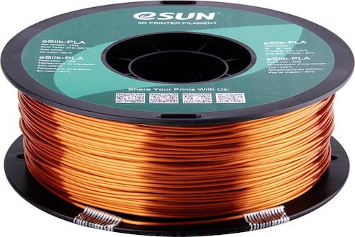 Filament do drukarki 3D eSun eSilk PLA miedziany, 1,75mm 1kg 2 Filament do drukarki 3D eSun eSilk PLA miedziany, 1,75mm 1kg