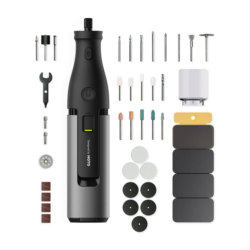 Precyzyjna szlifierka wielofunkcyjna 12V zestaw 36 el. HOTO QWLDM002 35000RPM 2 Precyzyjna szlifierka wielofunkcyjna 12V zestaw 36 el. HOTO QWLDM002 35000RPM