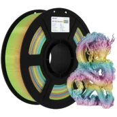 Filament do drukarki 3D Jamghe Silk PLA Rainbow (czerwony-żółty-niebieski-fioletowy), 1,75mm 1kg