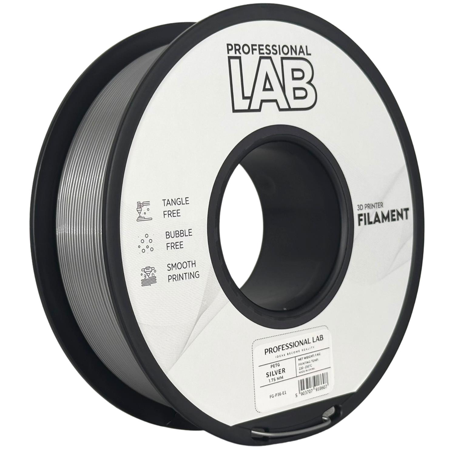 Filament do drukarki 3D Prof. Lab PETG srebrny 1,75 mm 1 kg 1 Filament do drukarki 3D Prof. Lab PETG srebrny 1,75 mm 1 kg