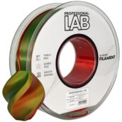 Filament do drukarki 3D Prof. Lab Silk PLA Trzy kolory: czerwony, żółty, zielony 1,75 mm 1 kg