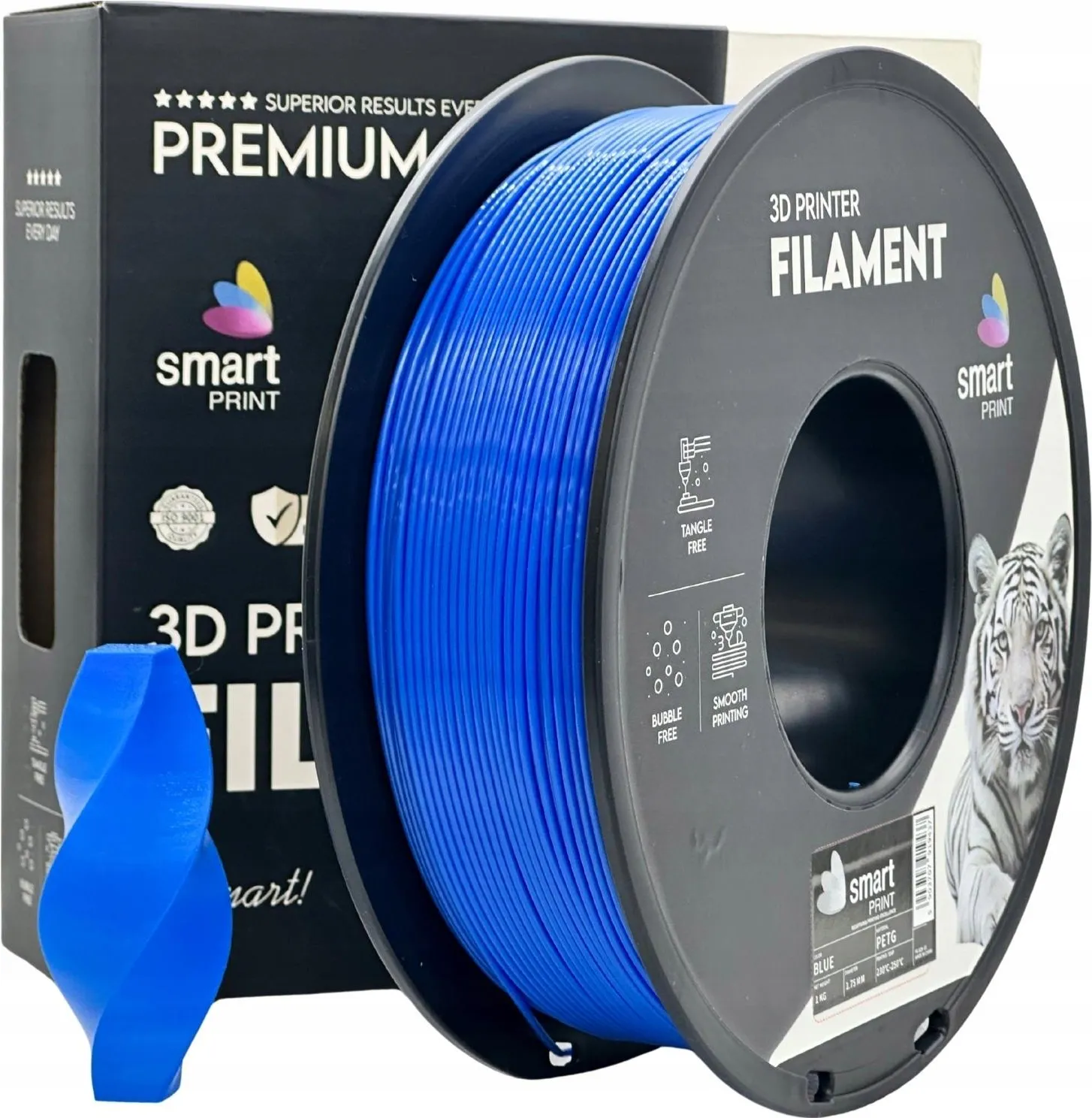 Filament do drukarki 3D Smart Print PETG niebieski 1,75 mm 1 kg 1 Filament do drukarki 3D Smart Print PETG niebieski 1,75 mm 1 kg