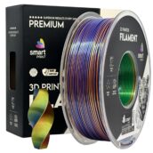 Filament do drukarki 3D Smart Print Silk PLA Trójkolorowy pomarańczowy niebieski zielony 1,75 mm 1 kg